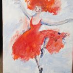 Den rödhåriga ballerinan 28x33 cm olja Pris 1.900:-